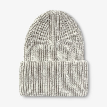 Beige reflexmössa i Polylana®-garn sedd framifrån.